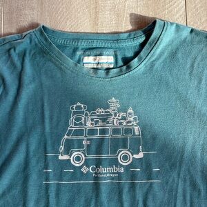 Women’s Columbia Teal Adventure Van  T-Shirt